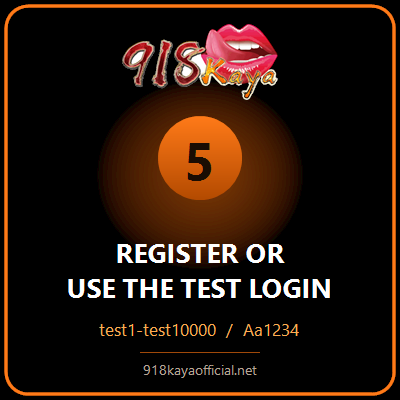 Step 5 - register a 918Kaya account or use the test login