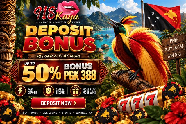 918Kaya deposit bonus — 50% up to PGK 388